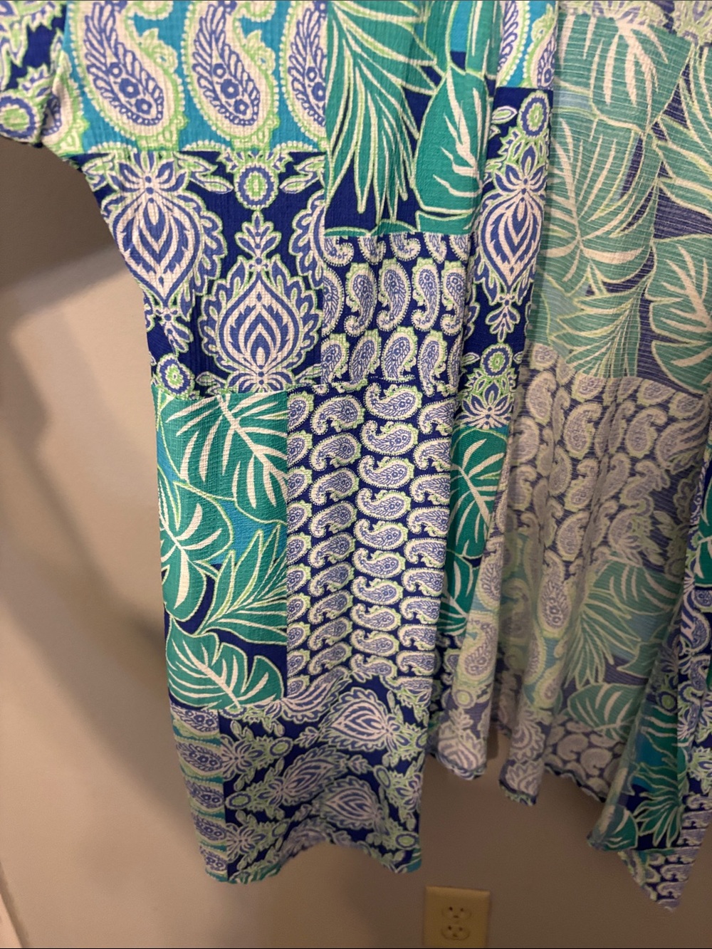 Ruby Rd. Teal & Navy Patterned Open-Front Cardigan - Picture 5 of 11